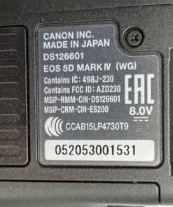 Canon EOS 5D Mark IV 30.4MP DSLR Camera Body Tested Excellent + Battery Charger - Image 12