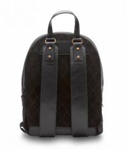 Bosca Dolce Crosby Backpack Black Italian Leather Laptop Bag Travel Work
