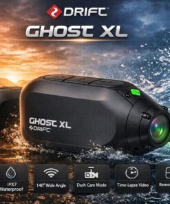 Drift Ghost XL Action Camera 1080p 30fps IPX7 WiFi 300° Lens Dash Cam 9Hr, New.