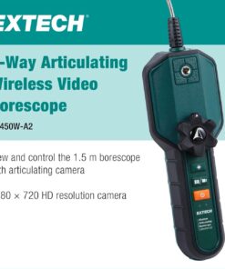 Extech BR450W-A2: Wireless 1280×720 HD Videoscope with 2-way Articulation and