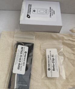 Prometheus Beta QRv3 ICE Raw Titanium EDC Flashlight + Ti Clip USA Made