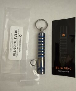Prometheus Beta QRv3 ICE Two Tone Blue Titanium EDC Keychain Flashlight