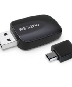 Rexing CPW-42 Wireless CarPlay & Android Auto Adapter USB Plug & Play Dongle