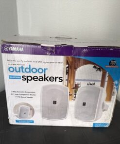 Alternative view of Yamaha NS-AW390WH All-Weather Outdoor Speakers Pair White Wall Mount 130W