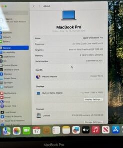 Alternative view of Apple MacBook Pro 13” 2019 i5 2.4GHz 8GB RAM 256GB SSD Touch Bar
