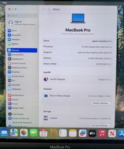 Apple MacBook Pro 13” 2020 i5 1.4GHz 8GB RAM 256GB SSD Touch Bar A2289 / - Image 5