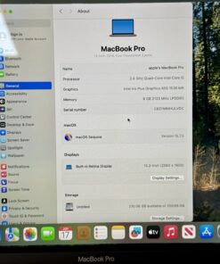 Apple MacBook Pro 13” 2019 i5 2.4GHz 8GB RAM 256GB SSD Touch Bar