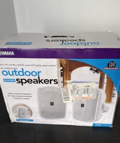Yamaha NS-AW390WH All-Weather Outdoor Speakers Pair White Wall Mount 130W