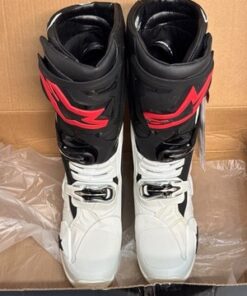 Alternative view of Alpinestars Tech 10 Deus Ex Machina Motocross Boots Black White Red US 8