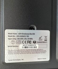Sonnet eGFX Breakaway Box 650 Thunderbolt 3 eGPU Enclosure GPU-650WOC-TB3 - Image 7