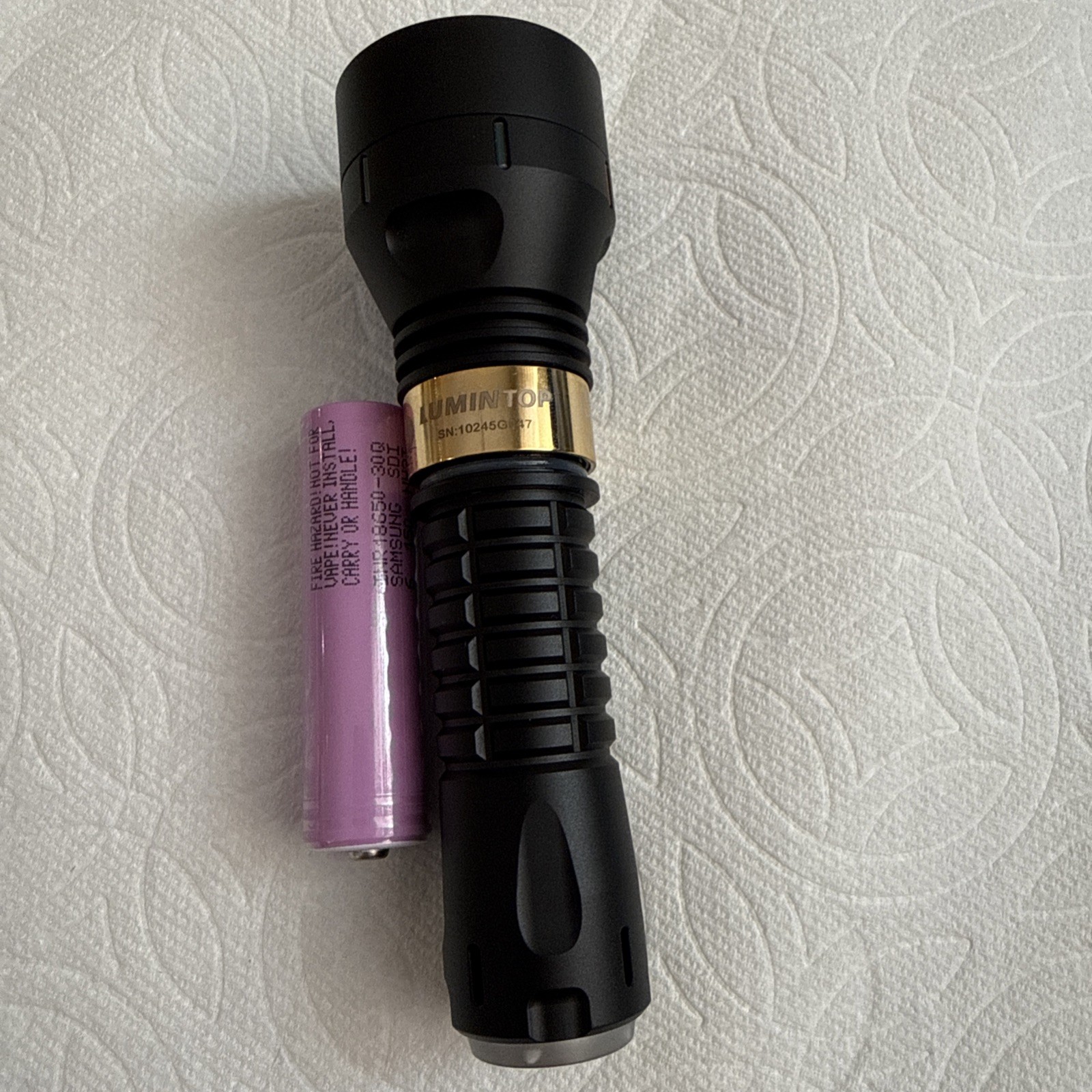LUMINTOP THOR II LEP Flashlight 350LM 1700M Throw 738Kcd 18650 Aluminum