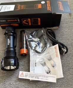 Mankerlight Striker Tactical Flashlight 2300 Lumens 500M SFT40 18650 USB-C