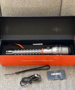 NEBO 12K 12000 Lumen Rechargeable LED Flashlight NEB-FLT-1007 USB Power Bank