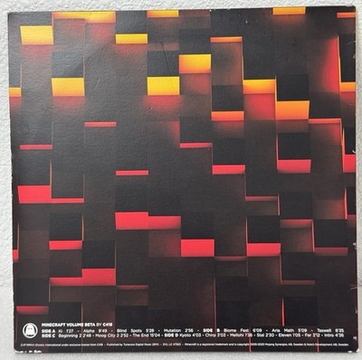C418 Minecraft Volume Beta 2LP Fire Splatter Colored Vinyl 2020 Ghostly - Image 2