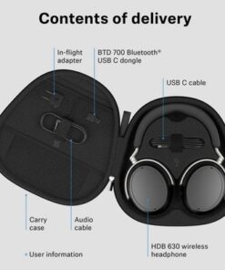 Sennheiser HDB 630 Wireless Audiophile Headphones with BTD 700 USB-C Dongle - Image 4