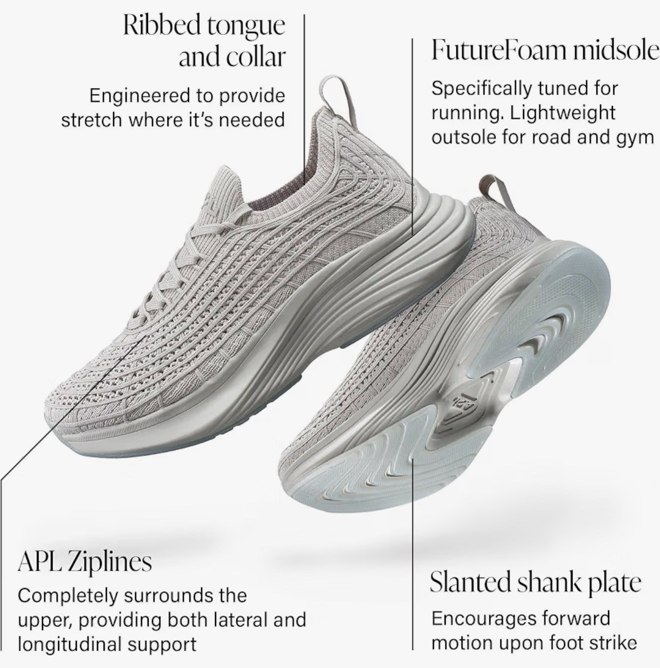 APL Athletic Propulsion Labs Techloom Zipline Size 8 Harbor Grey NEW 4677 - Image 8