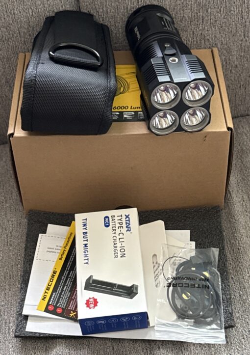 Nitecore TM28 Tiny Monster 6000 Lumen LED Flashlight 4x 3100mAh 18650