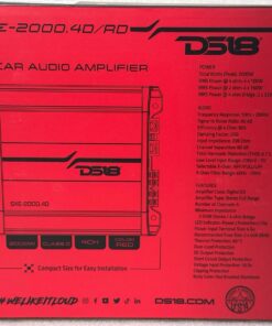 DS18 SXE-2000.4D/RD 4-Channel Class D Car Audio Amplifier 2000W Red - Image 6