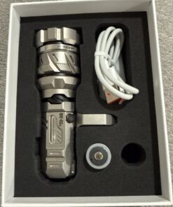 Alternative view of LOOP Gear Skywalker SK01s LEP Titanium Silver Zoom Flashlight 910 Lumens TI