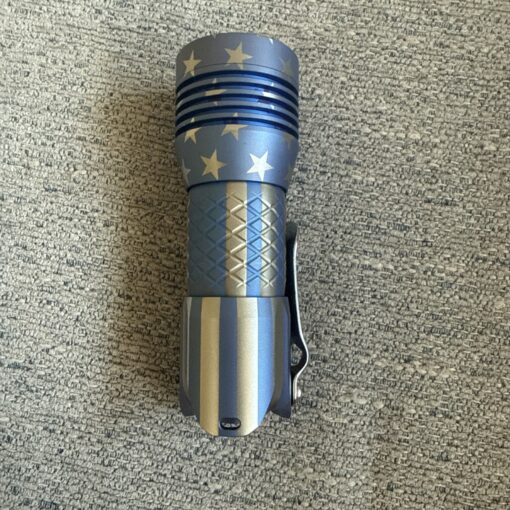 MecArmy PS16 Titanium Pattern 2000LM EDC Flashlight + 16340 650mAh Battery